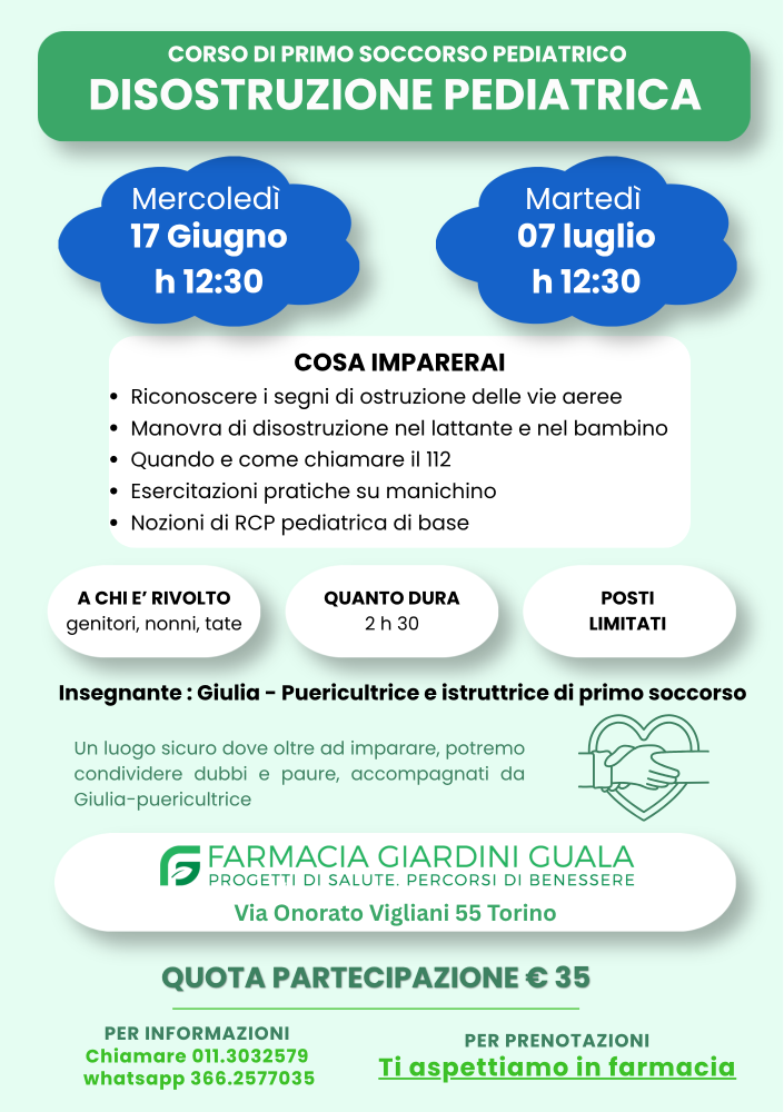 CORSO DI DISOSTRUZIONE PEDIATRICA